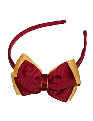 Opal Head Band - Maroon & Yellow